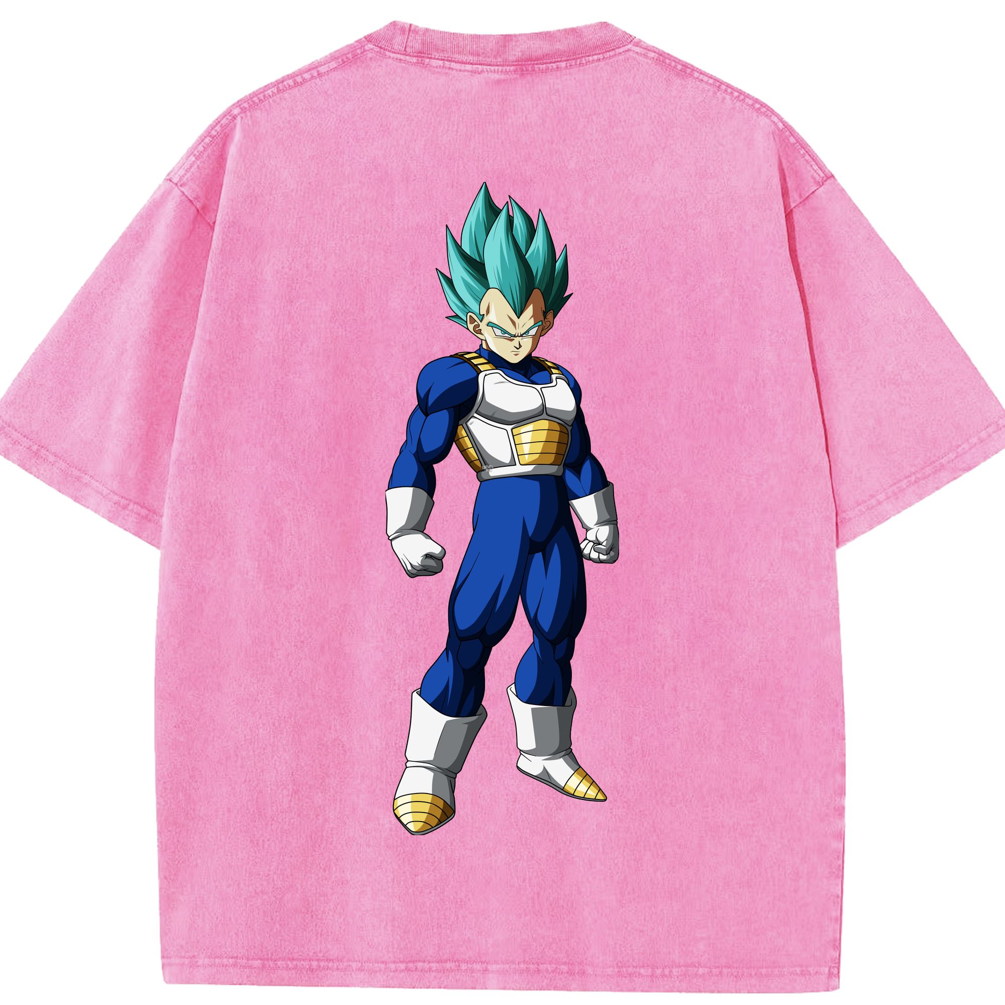 （画像用） ドラゴンボール ベジータ四世（Bejīta Yonsei）DRAGON BALL Vegeta IV 綿100% ヴィンテージ風 半袖Tシャツ（背面プリント）